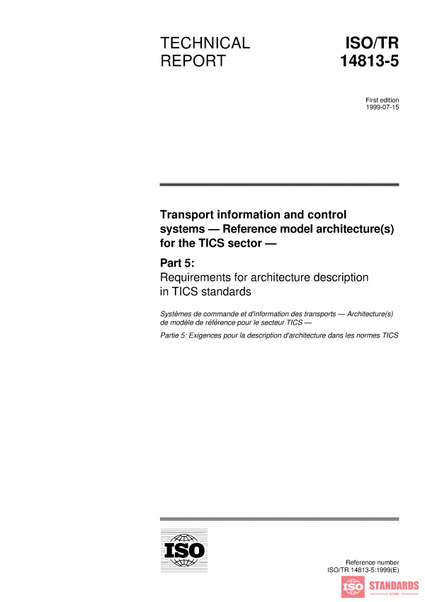 ISO/TR 14813-5:1999 PDF