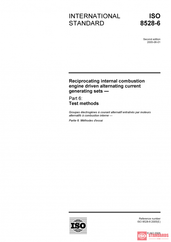 ISO 8528-6:2005 PDF