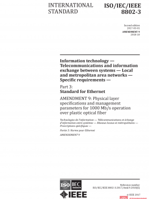 ISO/IEC/IEEE 8802-3:2017/Amd 9:2018 PDF
