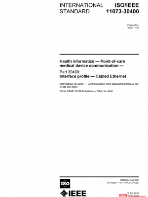 ISO/IEEE 11073-30400:2012 PDF