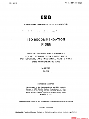 ISO/R 265:1962 PDF