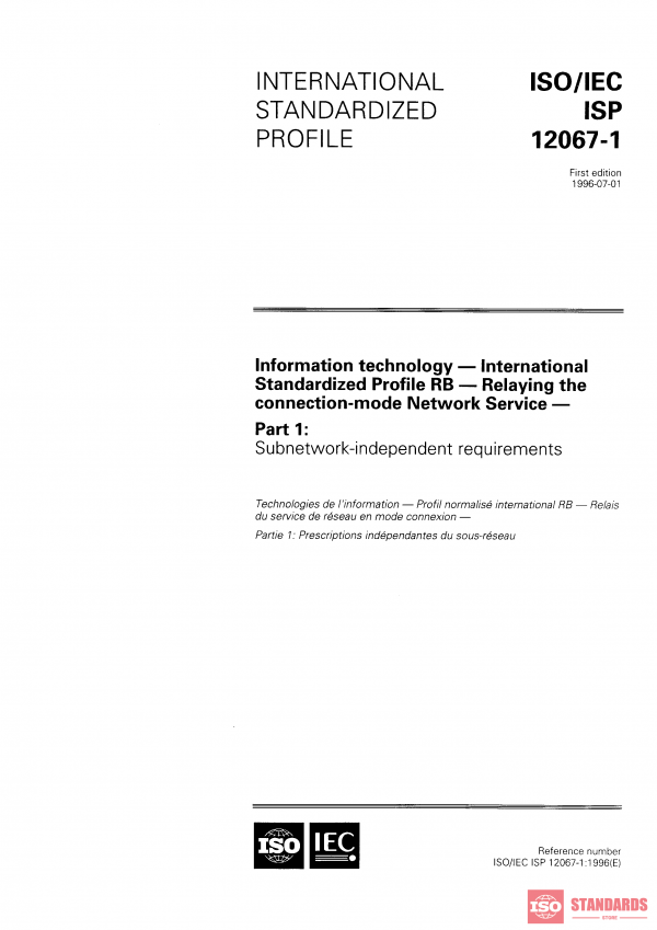 ISO/IEC ISP 12067-1:1996 PDF