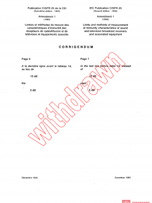 CISPR 20:1990/AMD1:1990/COR1:1993 PDF
