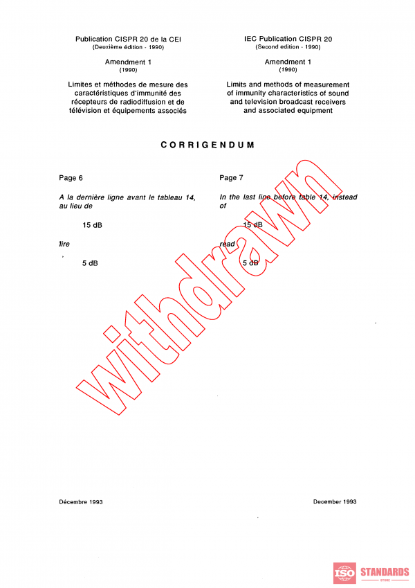 CISPR 20:1990/AMD1:1990/COR1:1993 PDF
