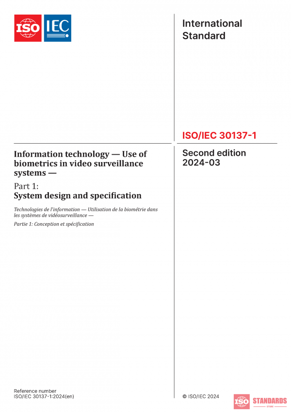 ISO/IEC 30137-1:2024 PDF