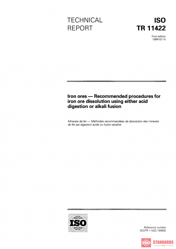 ISO/TR 11422:1996 PDF