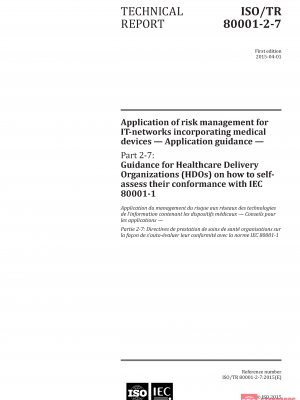 ISO/TR 80001-2-7:2015 PDF