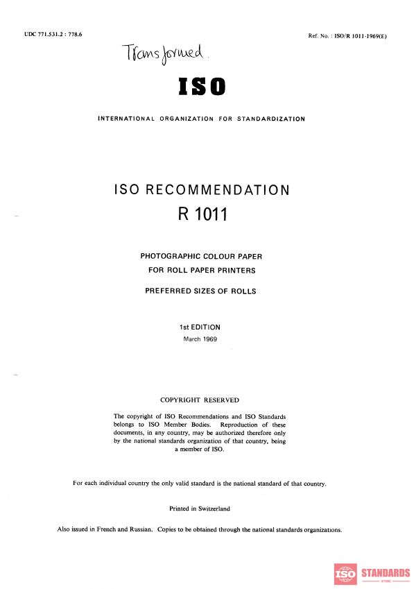 ISO/R 1011:1969 PDF