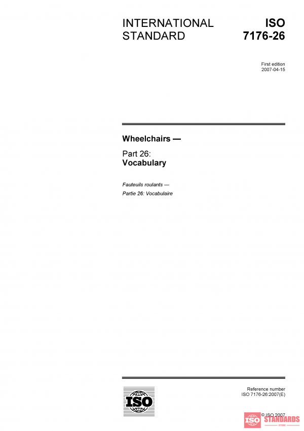ISO 7176-26:2007 PDF