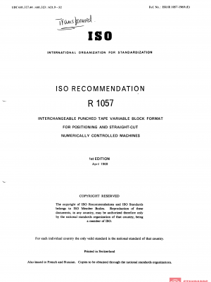 ISO/R 1057:1969 PDF