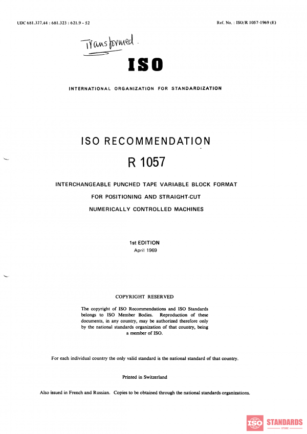 ISO/R 1057:1969 PDF