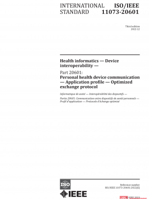 ISO/IEEE 11073-20601:2022 PDF