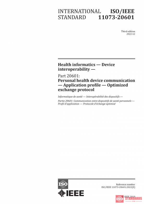 ISO/IEEE 11073-20601:2022 PDF