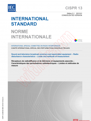 CISPR 13:2009+AMD1:2015 CSV PDF