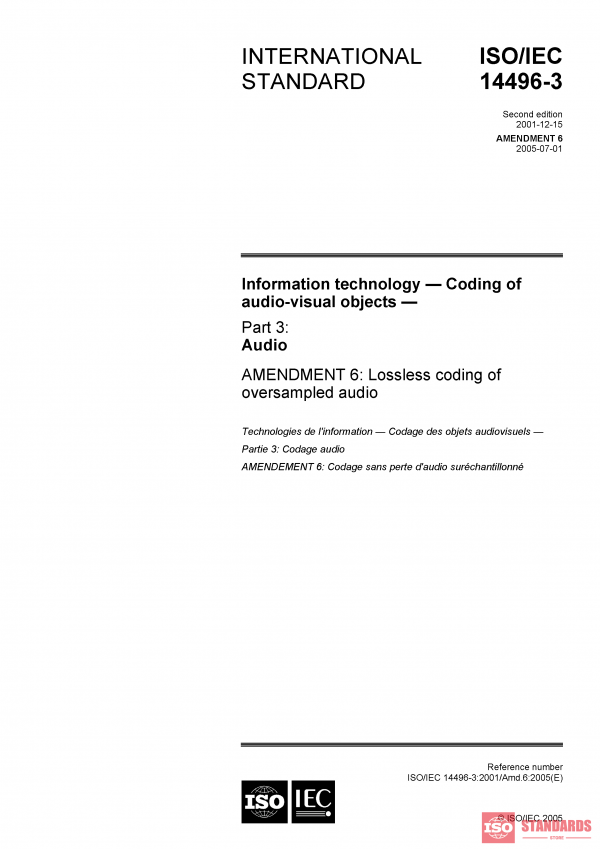 ISO/IEC 14496-3:2001/AMD6:2005 PDF