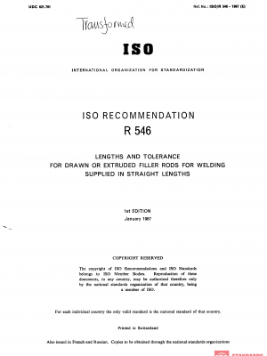 ISO/R 546:1967 PDF