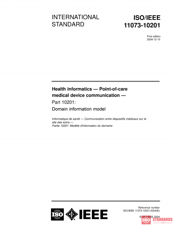 ISO/IEEE 11073-10201:2004 PDF