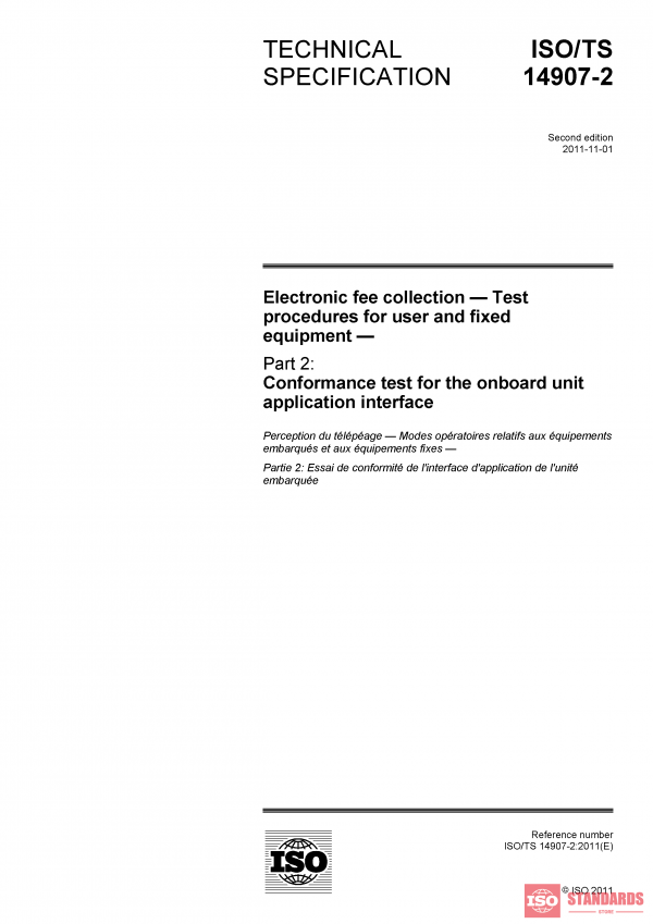 ISO/TS 14907-2:2011 PDF