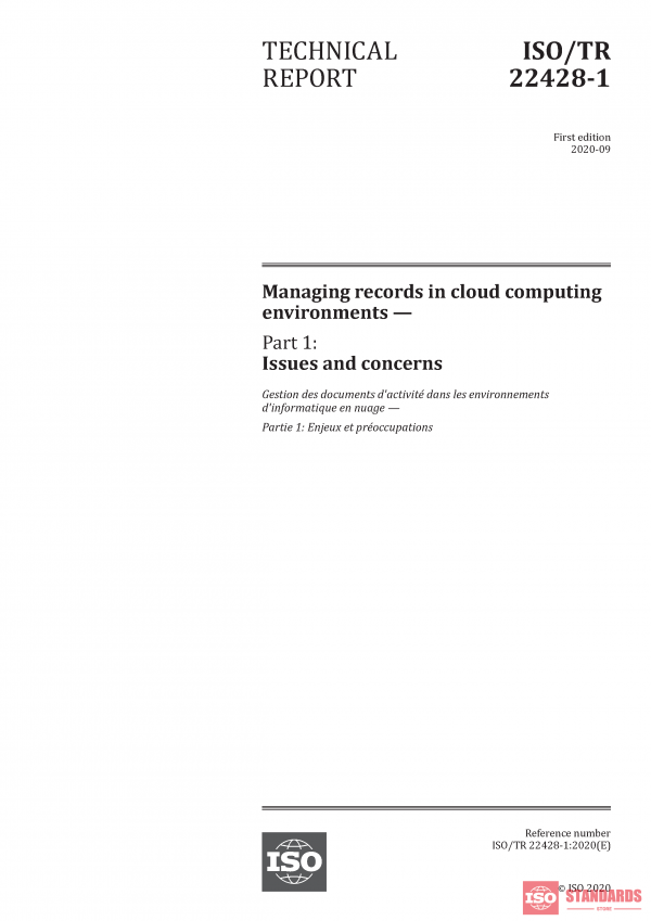ISO/TR 22428-1:2020 PDF
