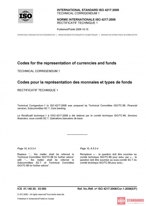 ISO 4217:2008/Cor 1:2008 PDF
