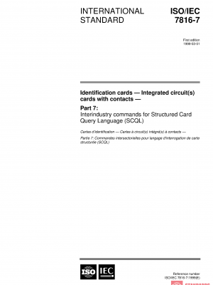 ISO/IEC 7816-7:1999 PDF