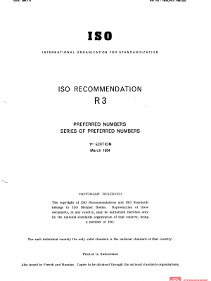 ISO/R 3:1953 PDF