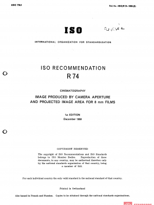 ISO/R 74:1958 PDF