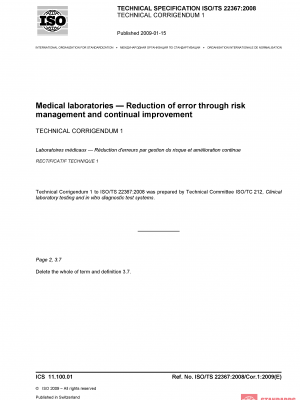 ISO/TS 22367:2008/Cor 1:2009 PDF
