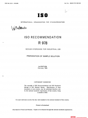 ISO/R 978:1969 PDF