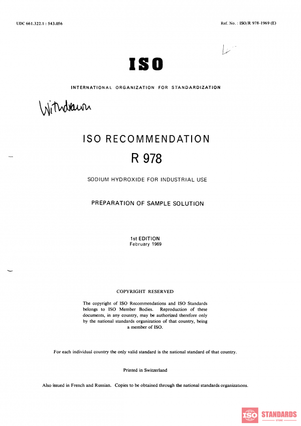 ISO/R 978:1969 PDF