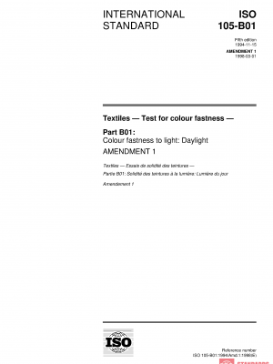 ISO 105-B01:1994/Amd 1:1998 PDF
