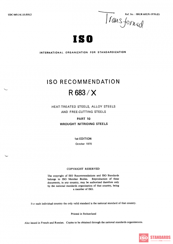 ISO/R 683-10:1970 PDF