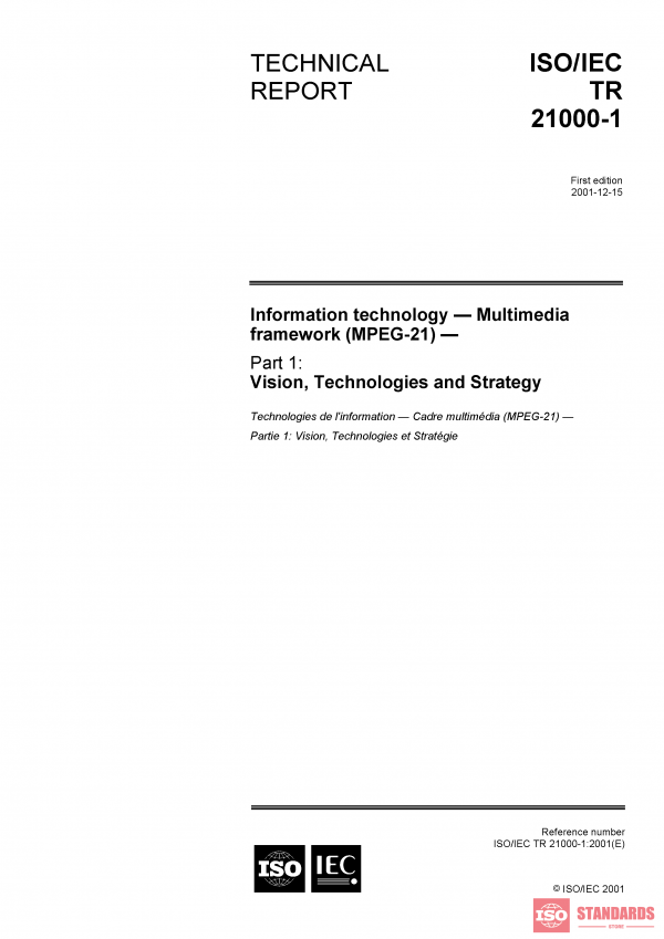 ISO/IEC TR 21000-1:2001 PDF