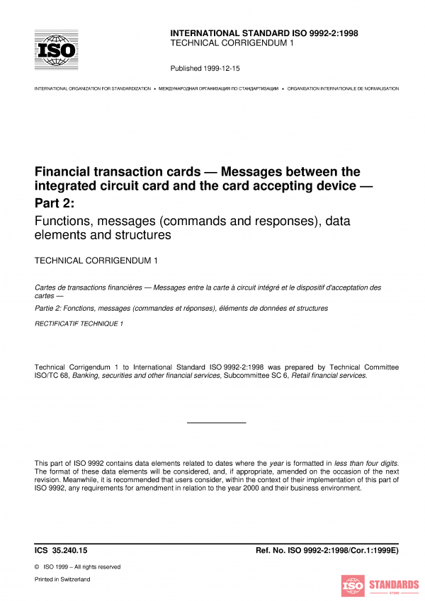 ISO 9992-2:1998/Cor 1:1999 PDF