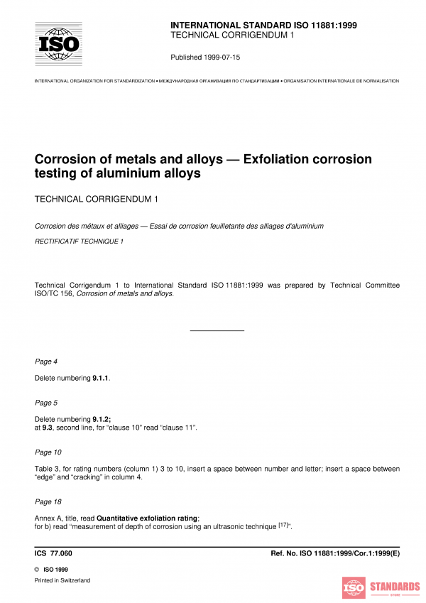 ISO 11881:1999/Cor 1:1999 PDF