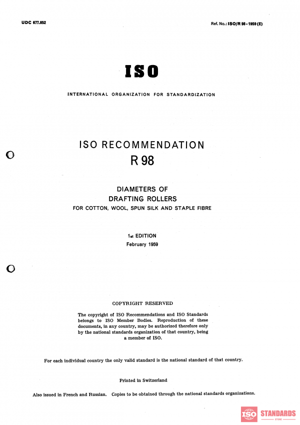 ISO/R 98:1959 PDF