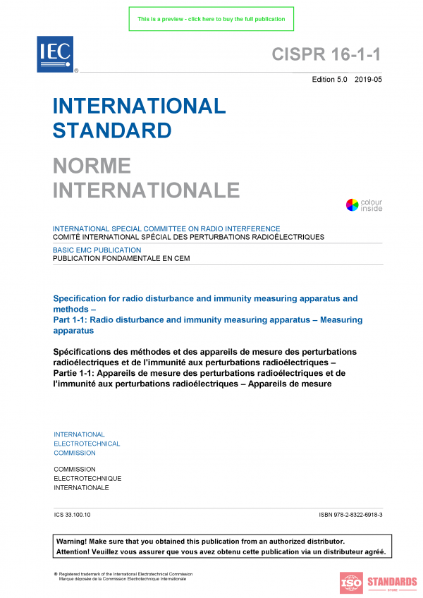 CISPR 16 1-1 ed 5.0:2019 PDF