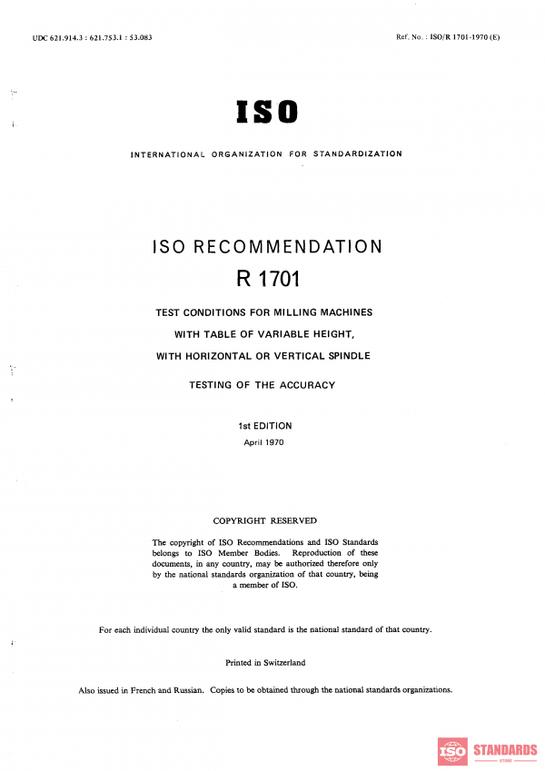 ISO/R 1701:1970 PDF