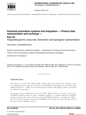 ISO 10303-42:1994/Cor 2:1999 PDF