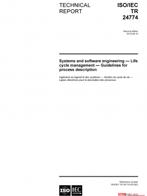ISO/IEC TR 24774:2010 PDF