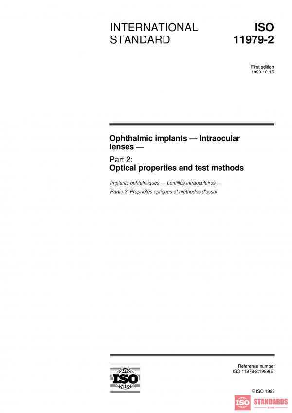 ISO 11979-2:1999 PDF