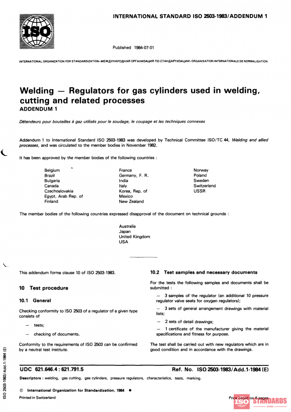 ISO 2503:1983/Add 1:1984 PDF
