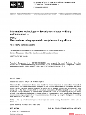 ISO/IEC 9798-2:2008/Cor 3:2013 PDF