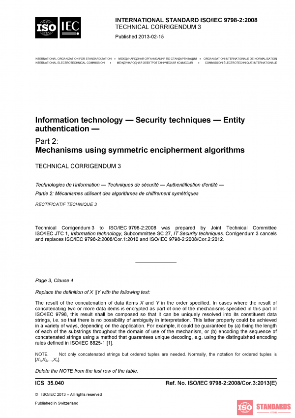 ISO/IEC 9798-2:2008/Cor 3:2013 PDF