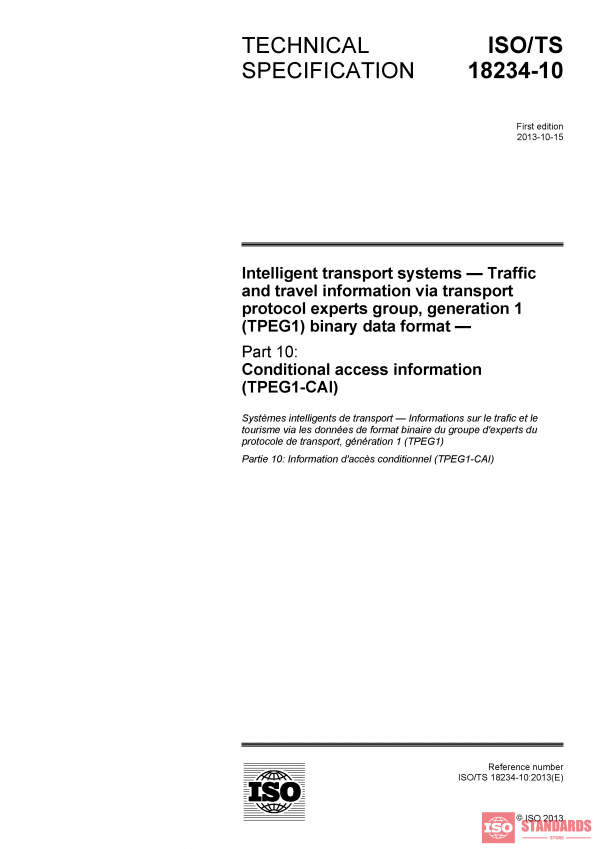 ISO/TS 18234-10:2013 PDF