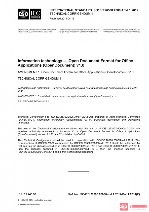 ISO/IEC 26300:2006/AMD1:2012/COR1:2014 PDF