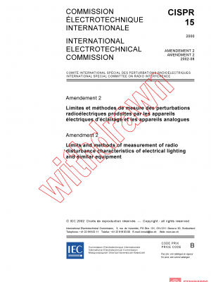 CISPR 15:2000/AMD2:2002 PDF