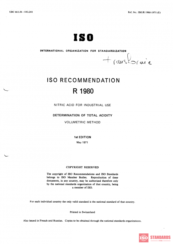 ISO/R 1980:1971 PDF
