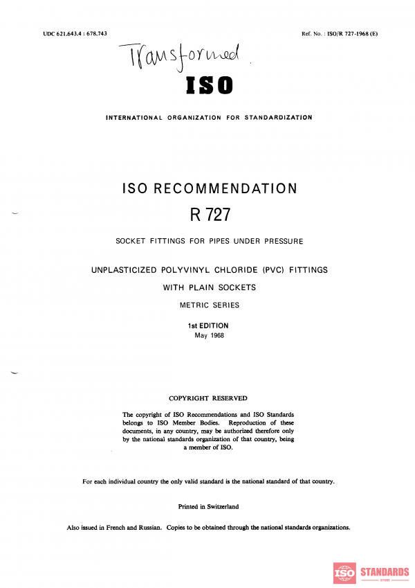 ISO/R 727:1968 PDF
