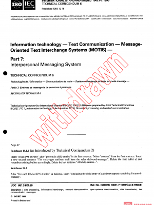 ISO/IEC 10021-7:1990/COR6:1993 PDF